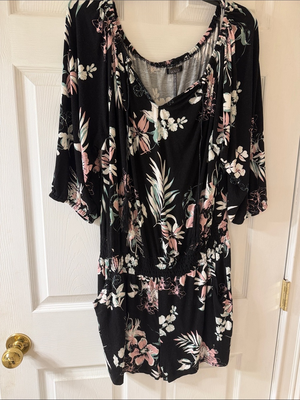 Floral Black Romper Jumpsuit - Brand: Unknown